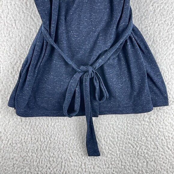 LOFT Blue Smocked Off The Shoulder Dress Womens Long Sleeve Pullover Size‎ SP - Picture 5 of 16